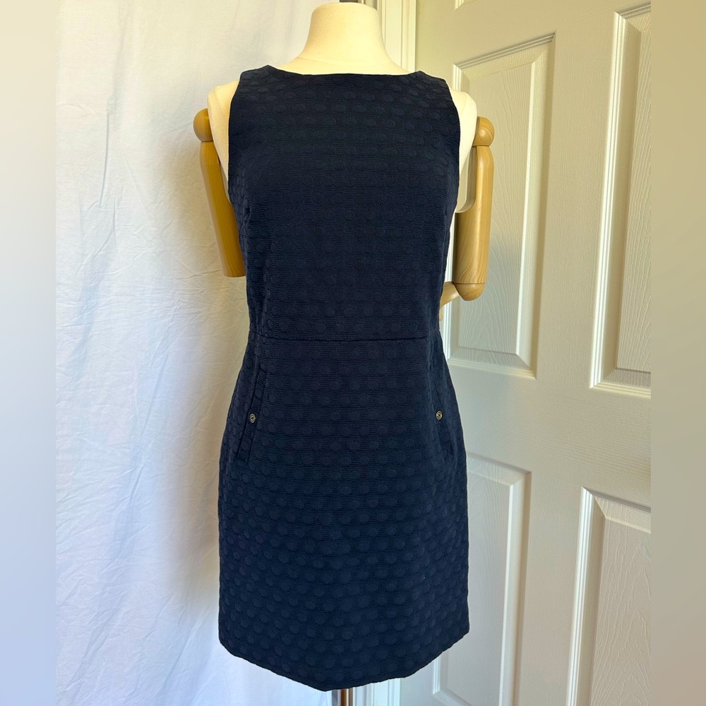Banana Republic Textured Navy Mini Dress